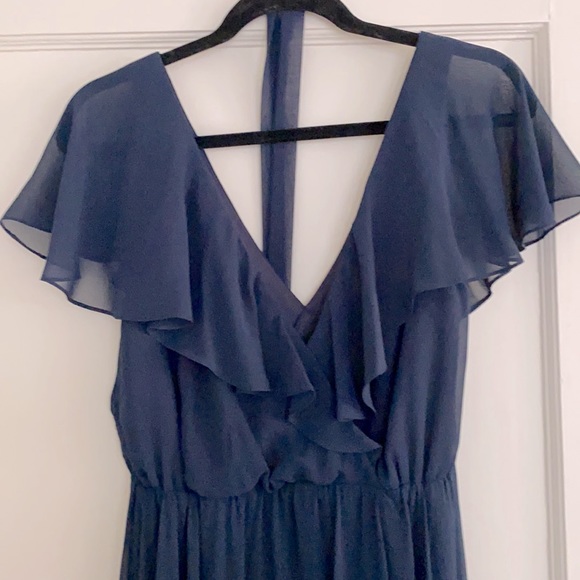 W Too Navy Floor Length Dress - Picture 2 of 4